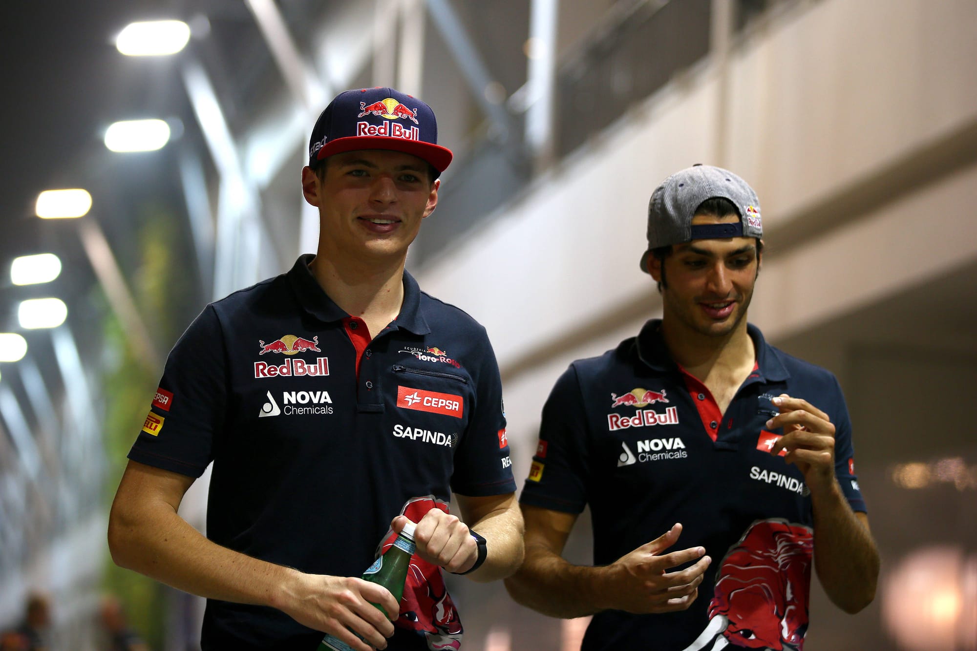 Max Verstappen and Carlos Sainz, Toro Rosso, F1