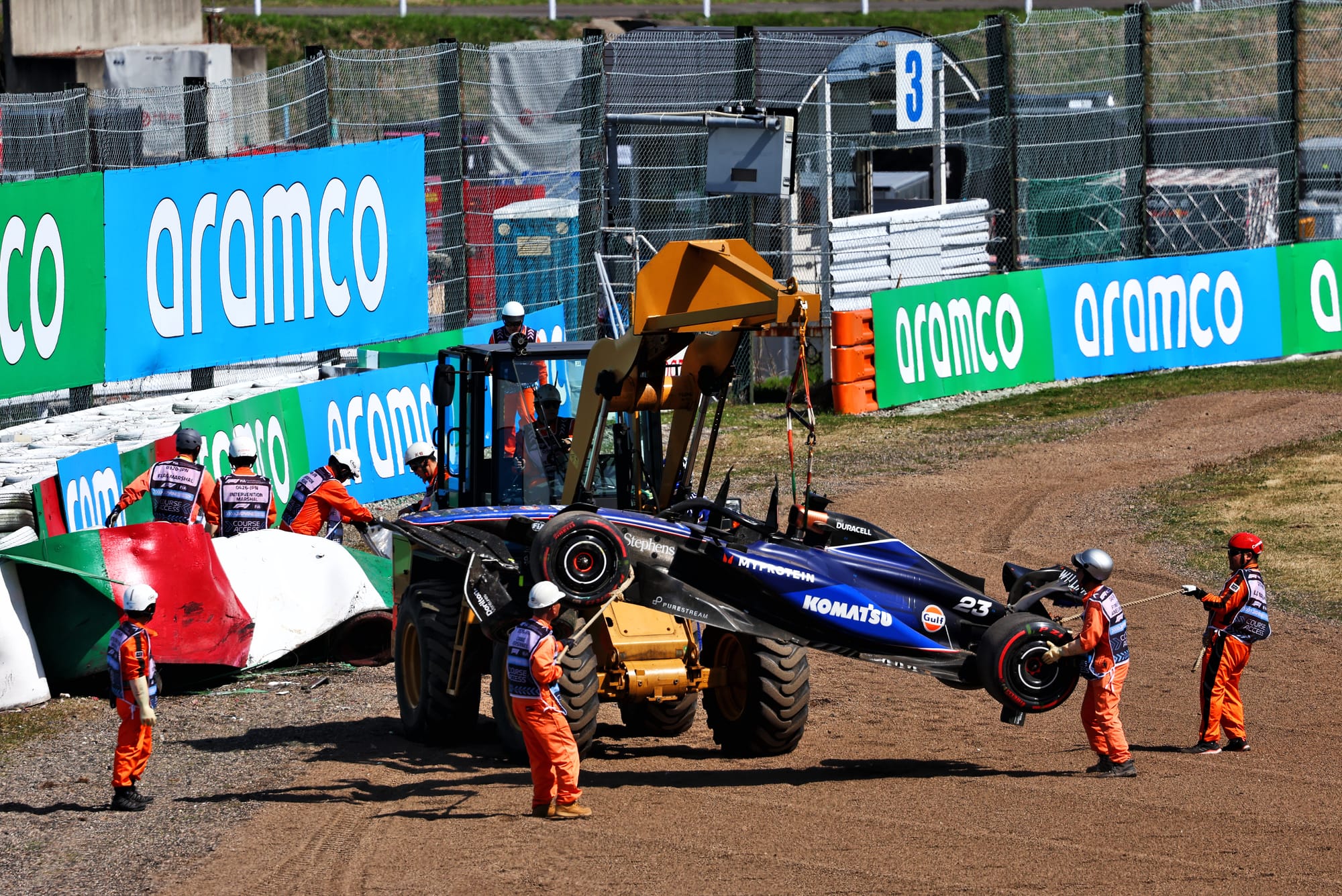 Alex Albon Williams crash Japanese Grand Prix 2024