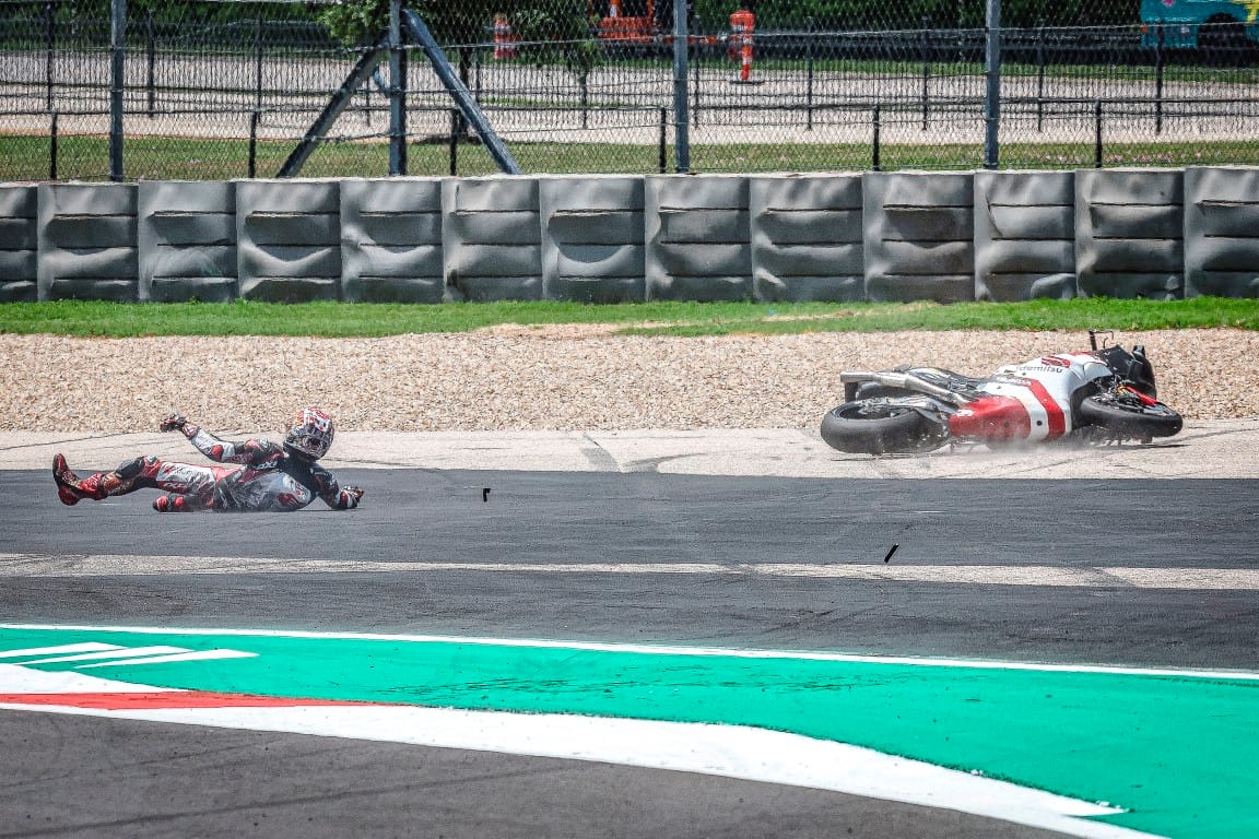 Takaaki Nakagami crash, LCR Honda, MotoGP