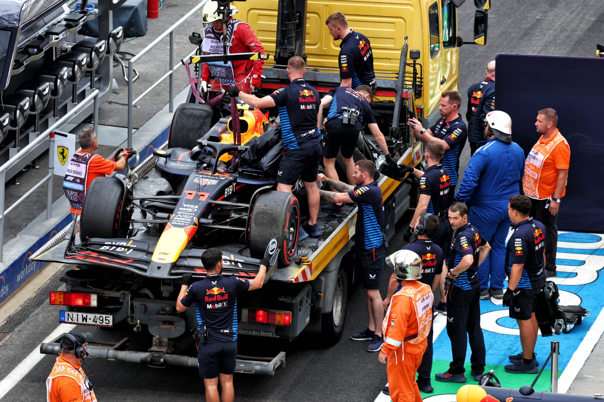 Sergio Perez crash Hungarian Grand Prix qualifying