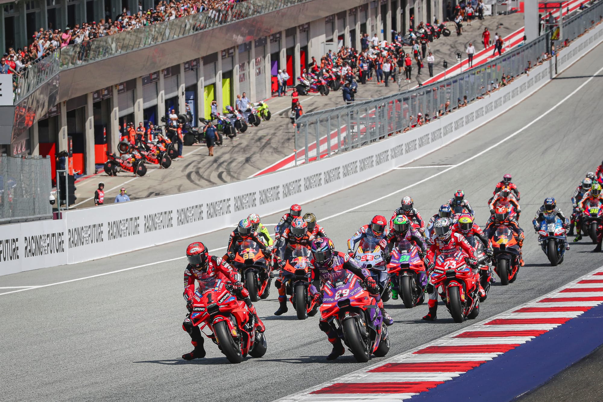 The start of MotoGP's Austrian GP