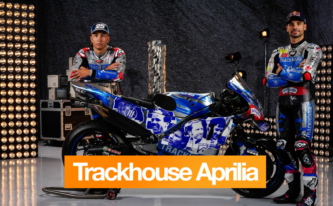 Trackhouse Aprilia British GP 2024 MotoGP throwback livery