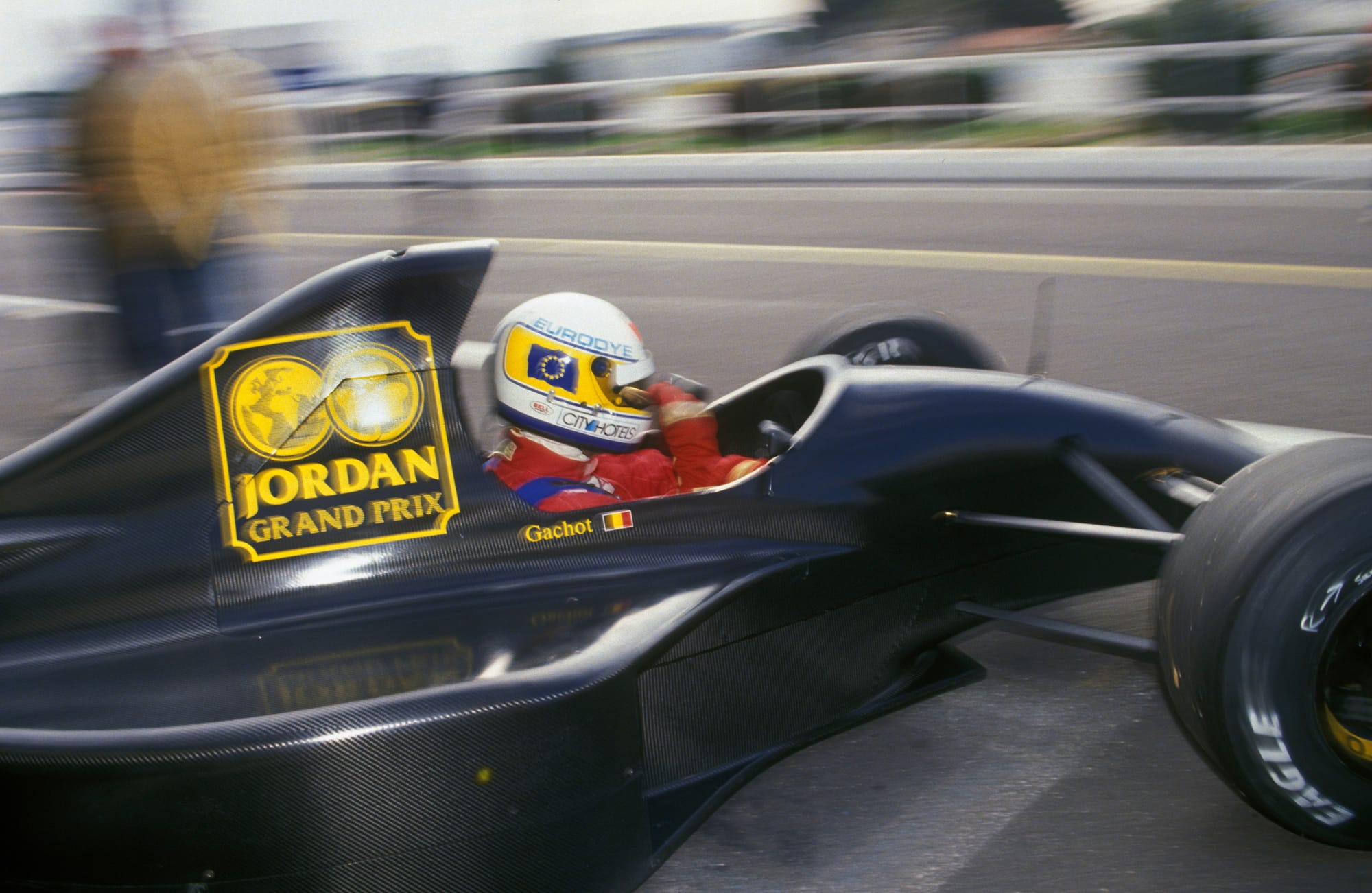 Bertrand Gachot Jordan F1 testing 1991