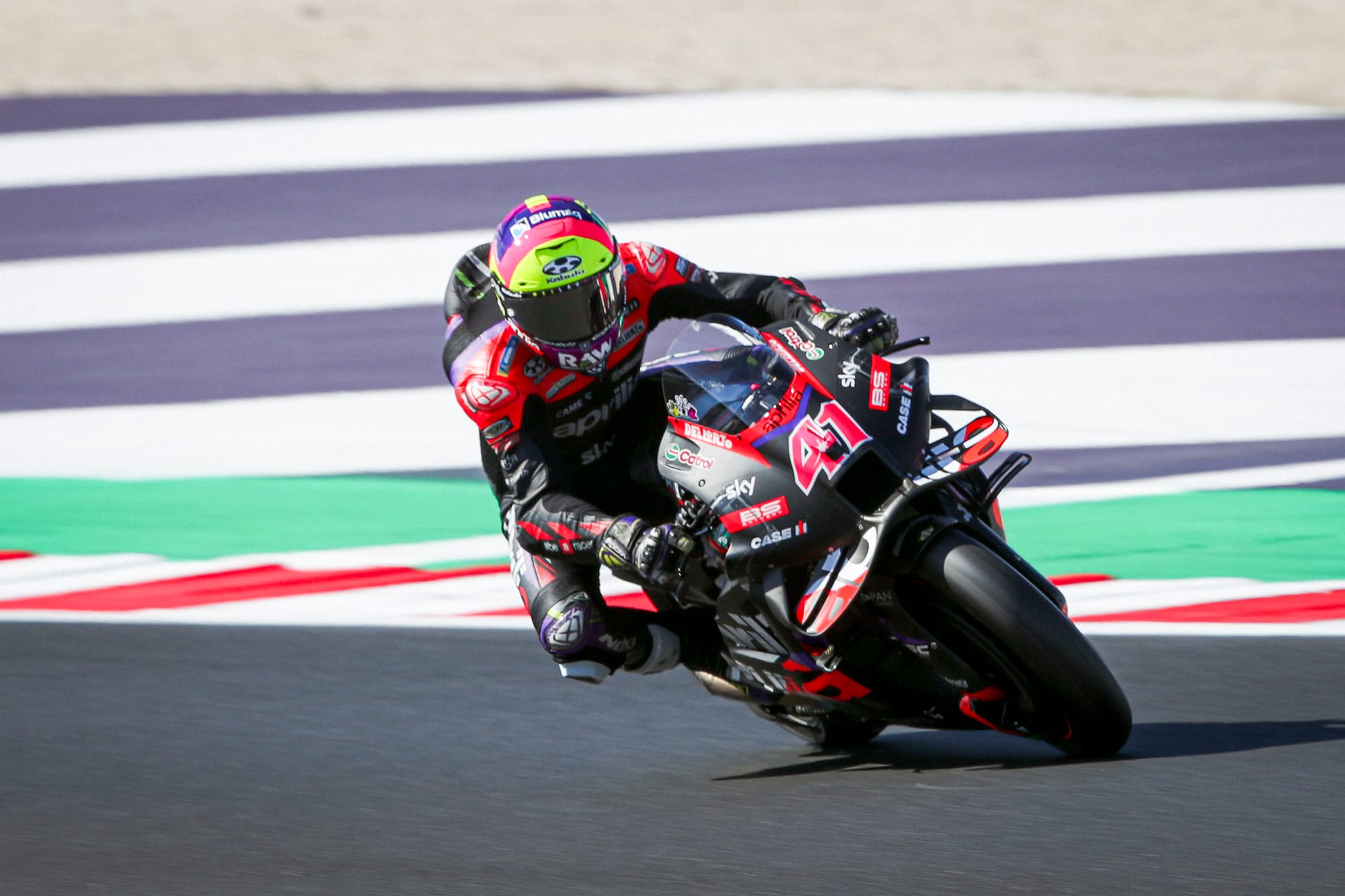 Aprilia's Aleix Espargaro takes part in practice for MotoGP's Emilia Romagna Grand Prix