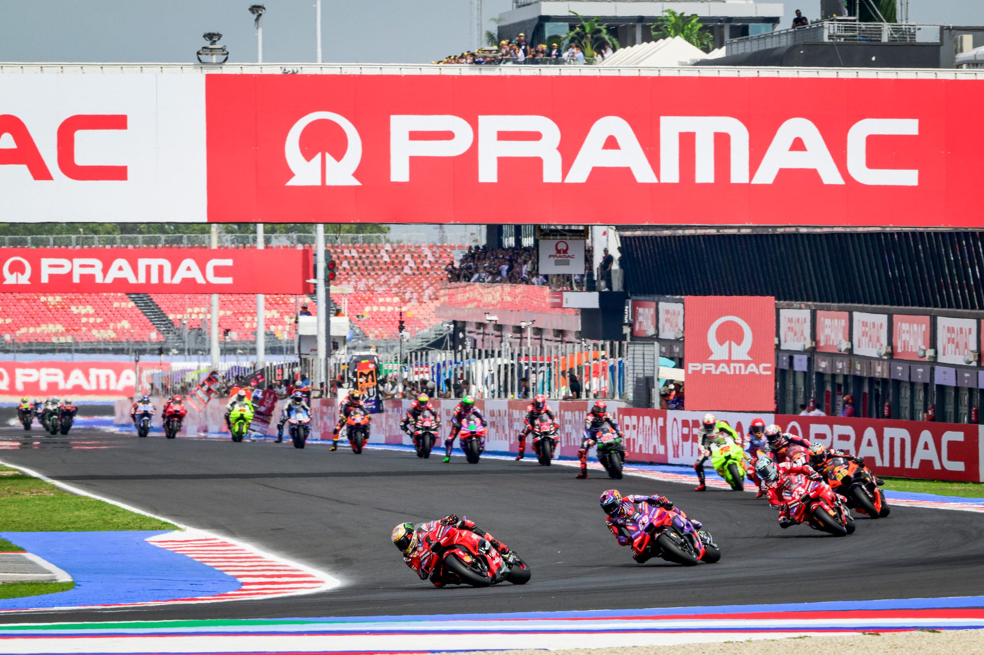 The start of MotoGP's Emilia Romagna Grand Prix