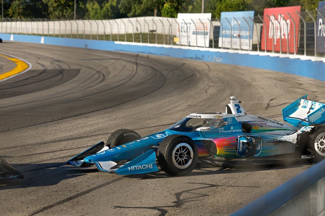 Josef Newgarden Milwaukee IndyCar crash 2024