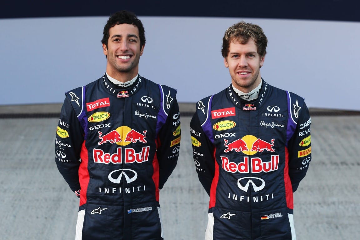 Daniel Ricciardo and Sebastian Vettel, Red Bull, F1