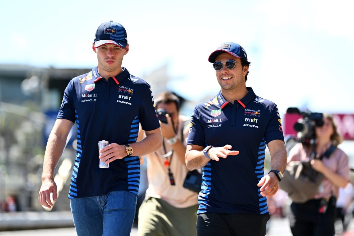 Max Verstappen and Sergio Perez, Red Bull, F1