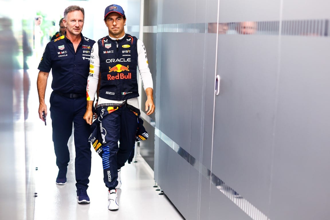 Sergio Perez and Christian Horner, Red Bull, F1