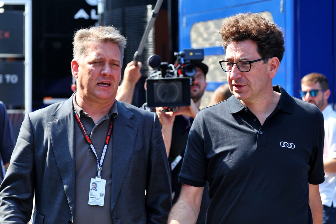 Gernot Dollner and Mattia Binotto, Audi, F1