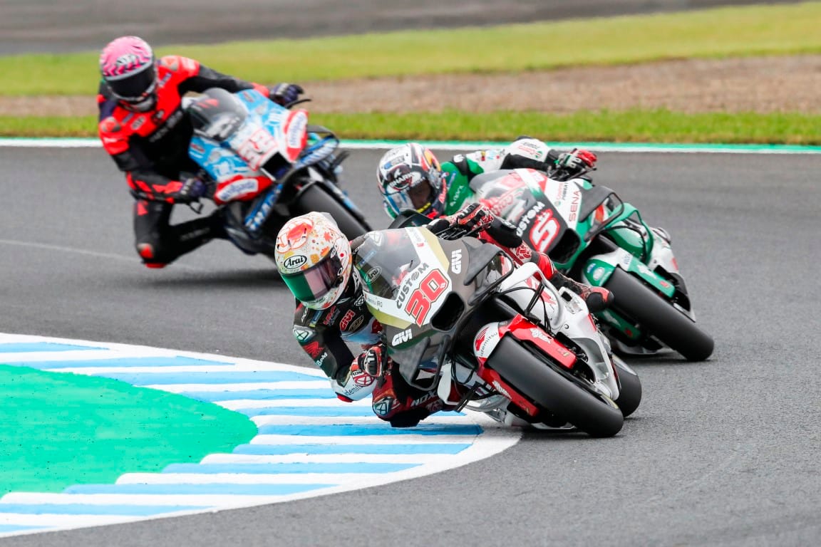 Takaaki Nakagami, Johann Zarco dan Raul Fernandez, MotoGP