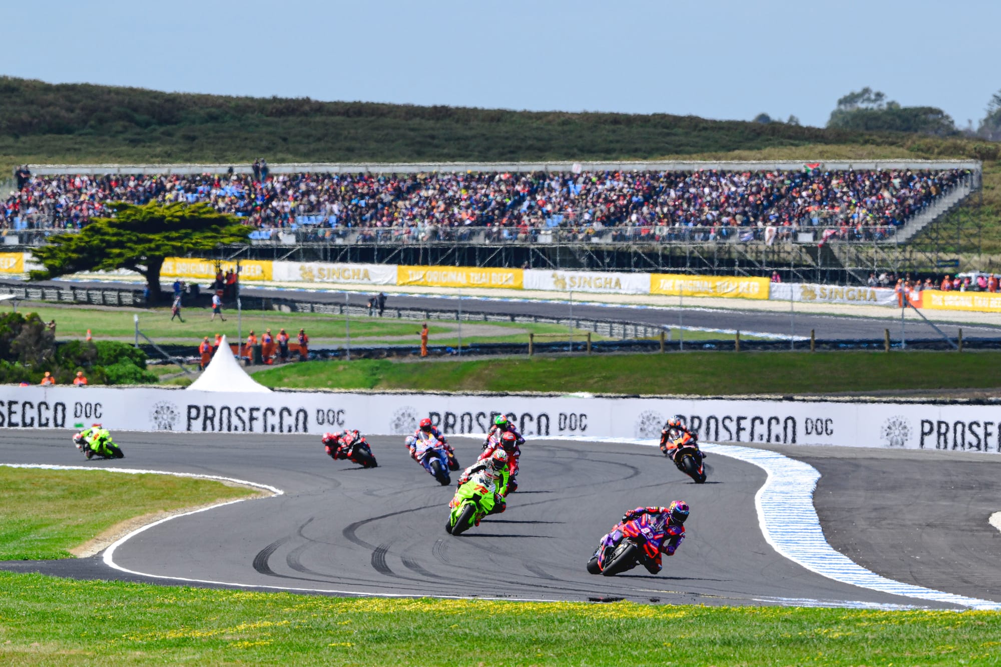 Jorge Martin leads during MotoGP's Australian Grand Prix