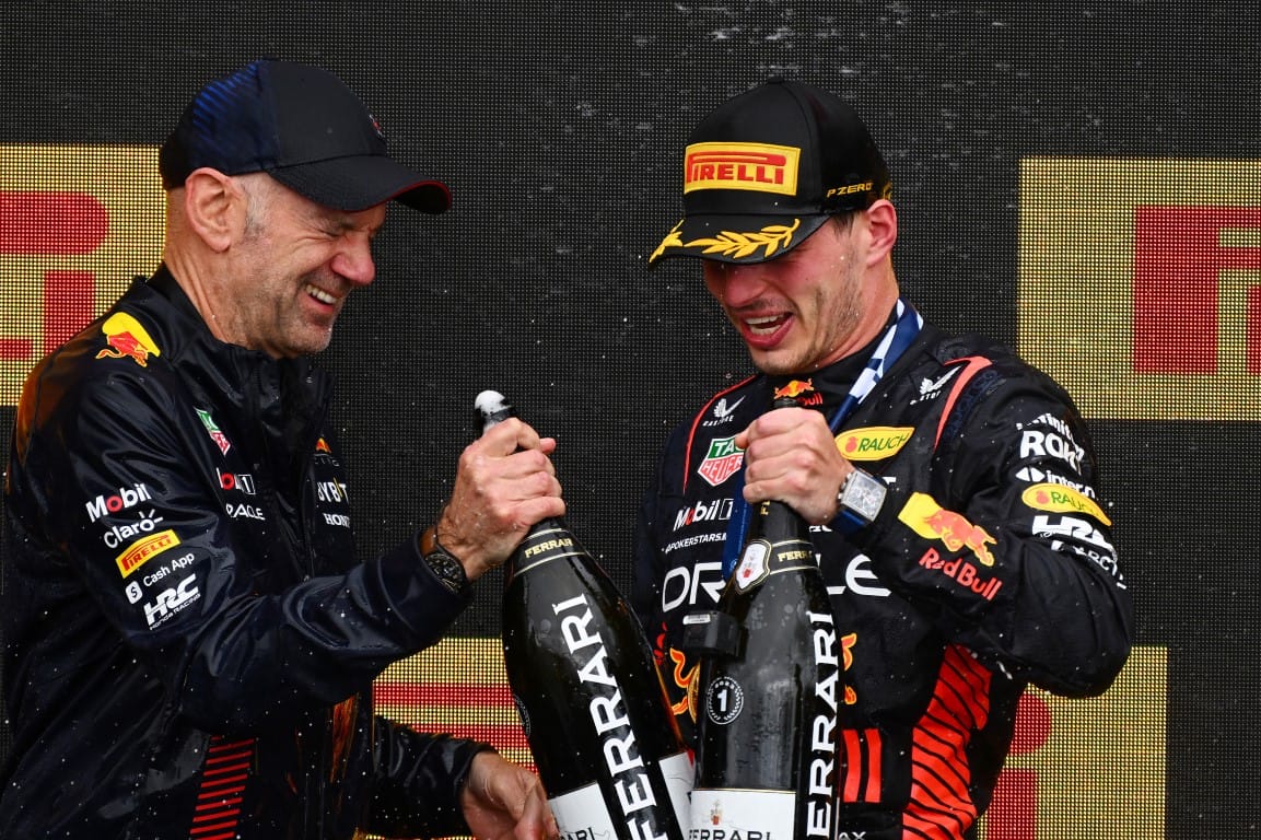 Adrian Newey and Max Verstappen, F1