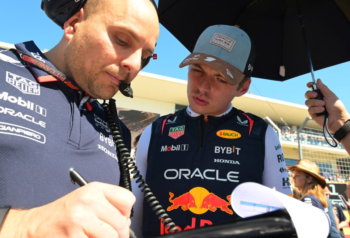 Gianpiero Lambiase and Max Verstappen, Red Bull, F1