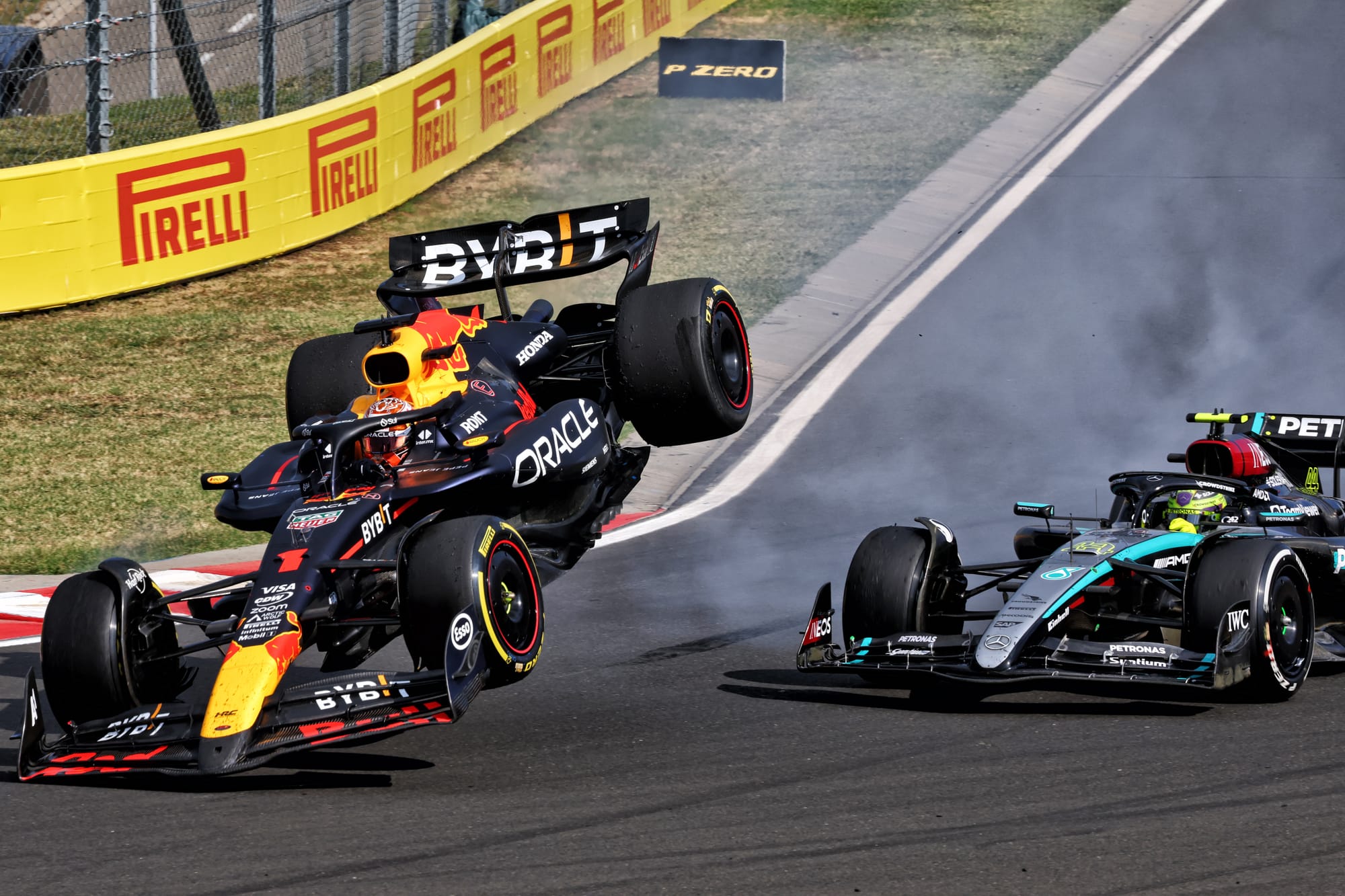 Max Verstappen Lewis Hamilton collision Hungarian Grand Prix F1 2024