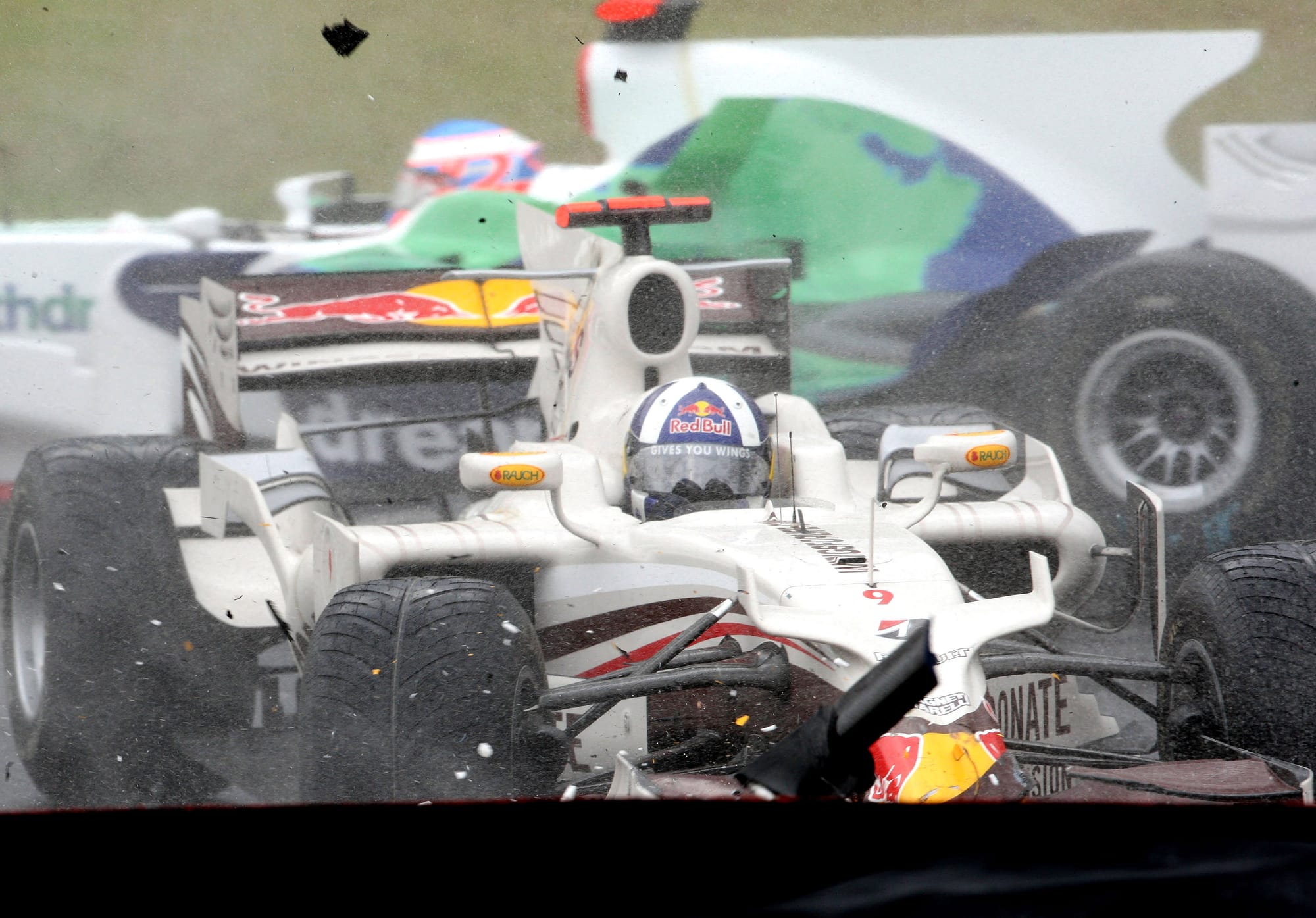 David Coulthard Red Bull crash Brazilian Grand Prix 2008