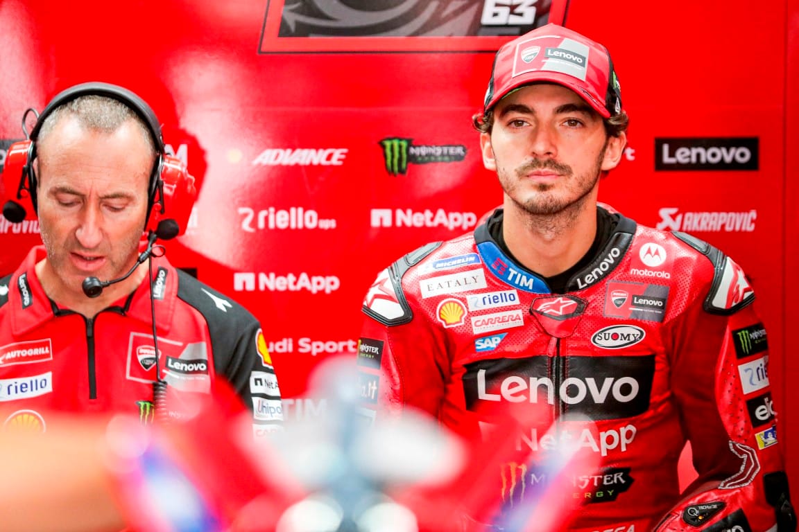 Cristian Gabarrini and Pecco Bagnaia, Ducati, MotoGP