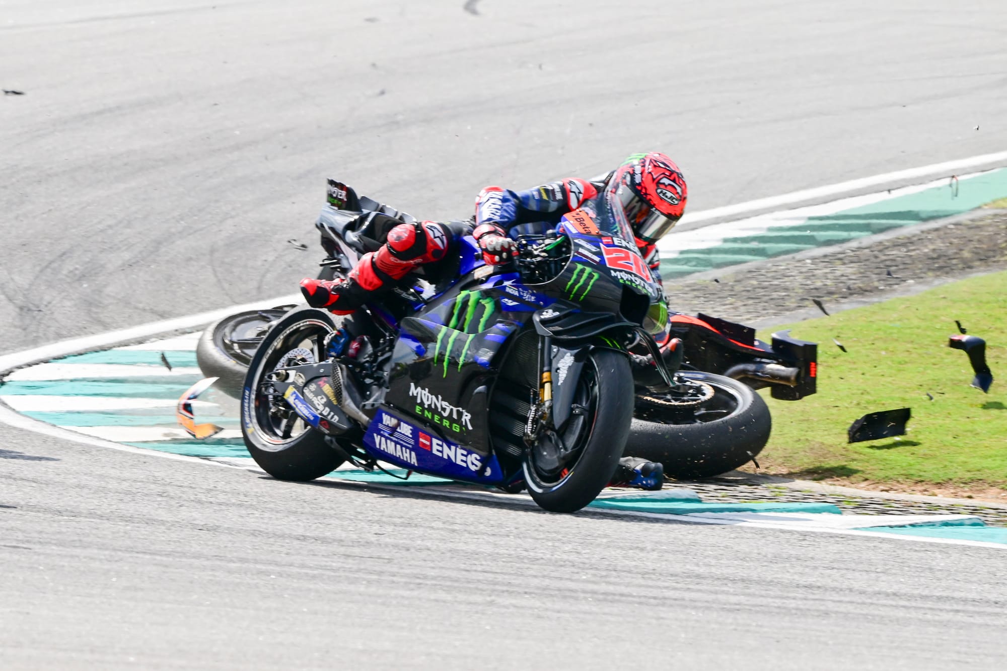 Malaysian Grand Prix MotoGP crash 2024