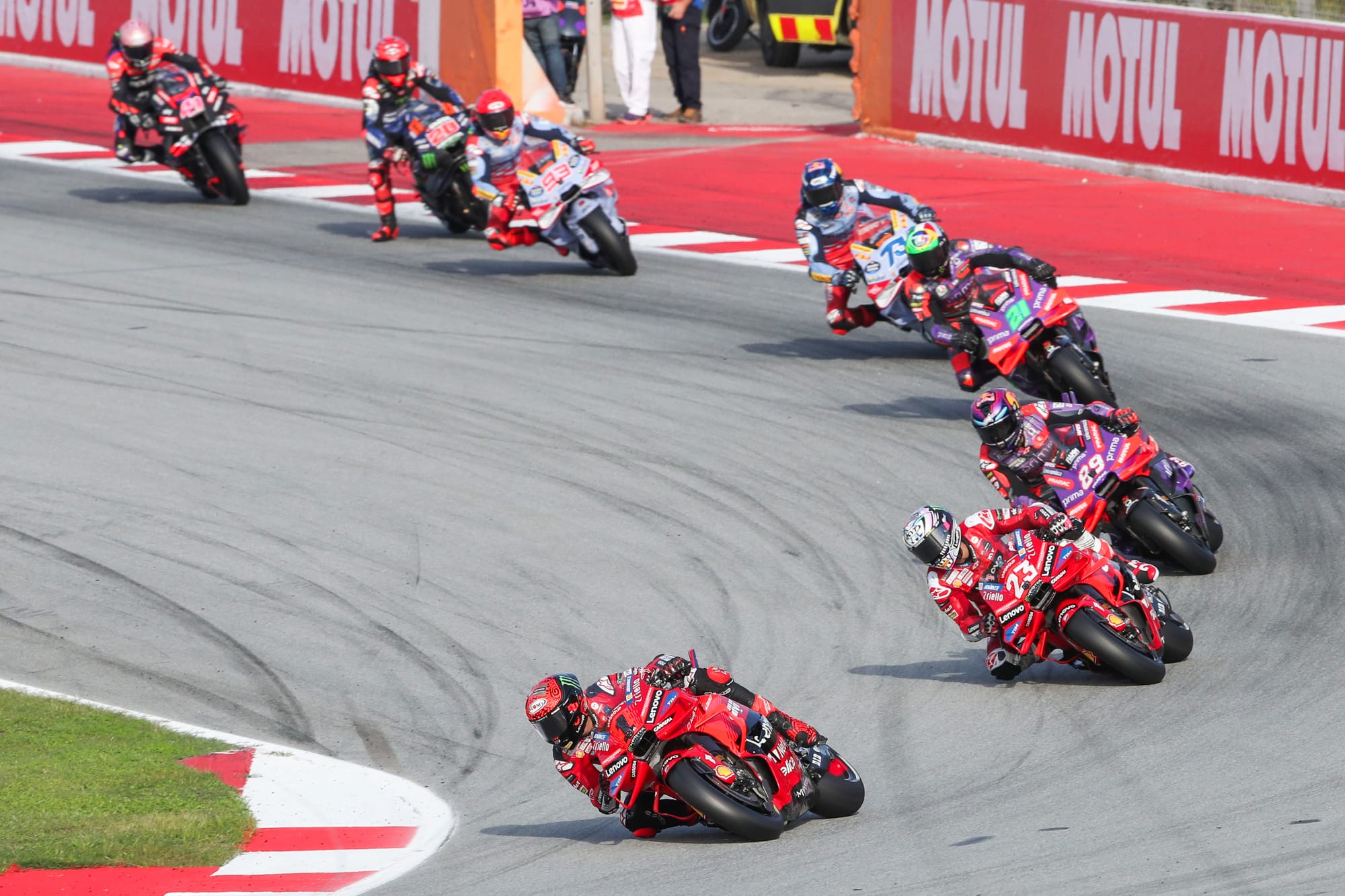 The start of MotoGP's Solidarity GP sprint race