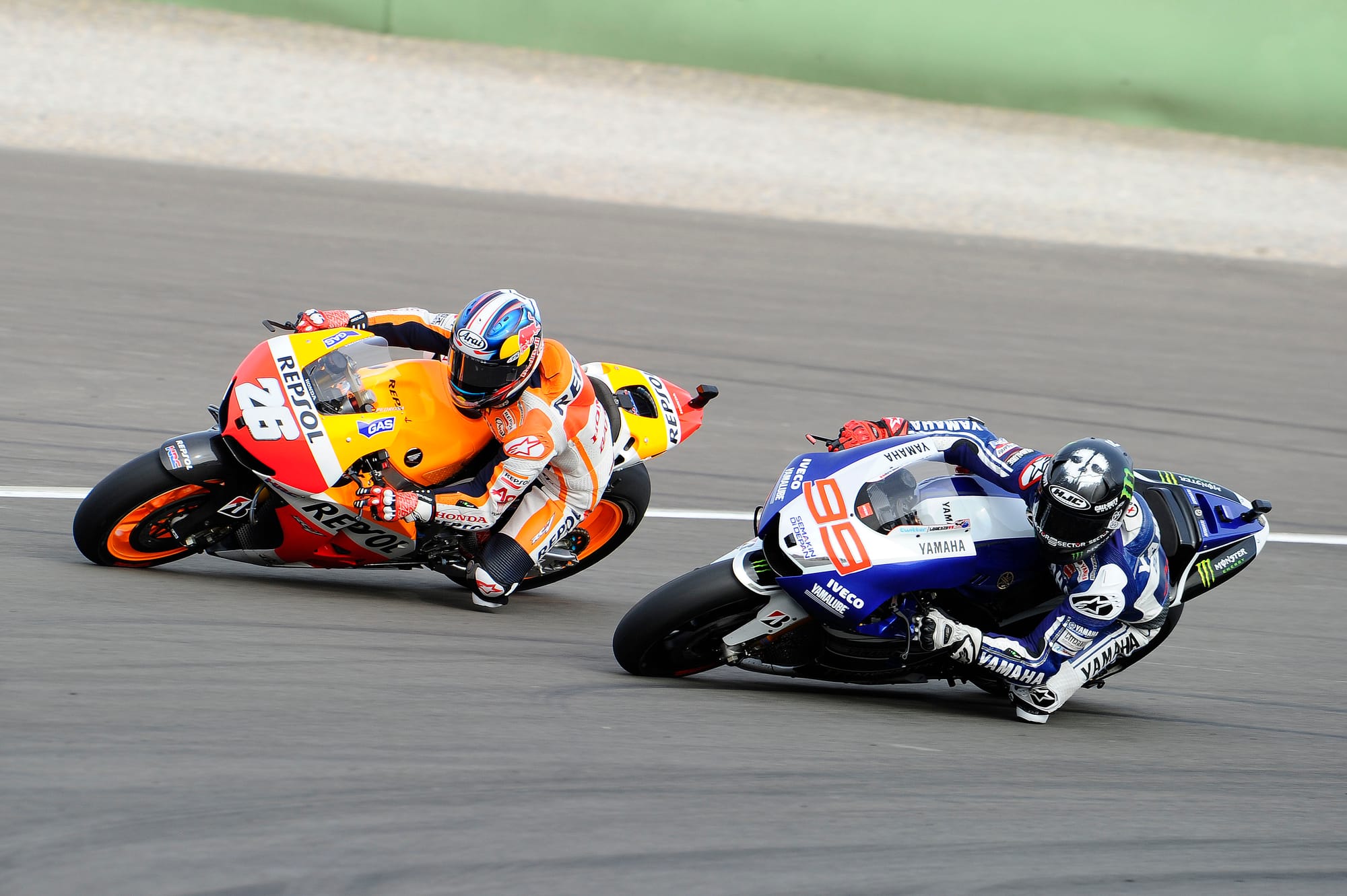 Dani Pedrosa Jorge Lorenzo ValenciaMotoGP 2013