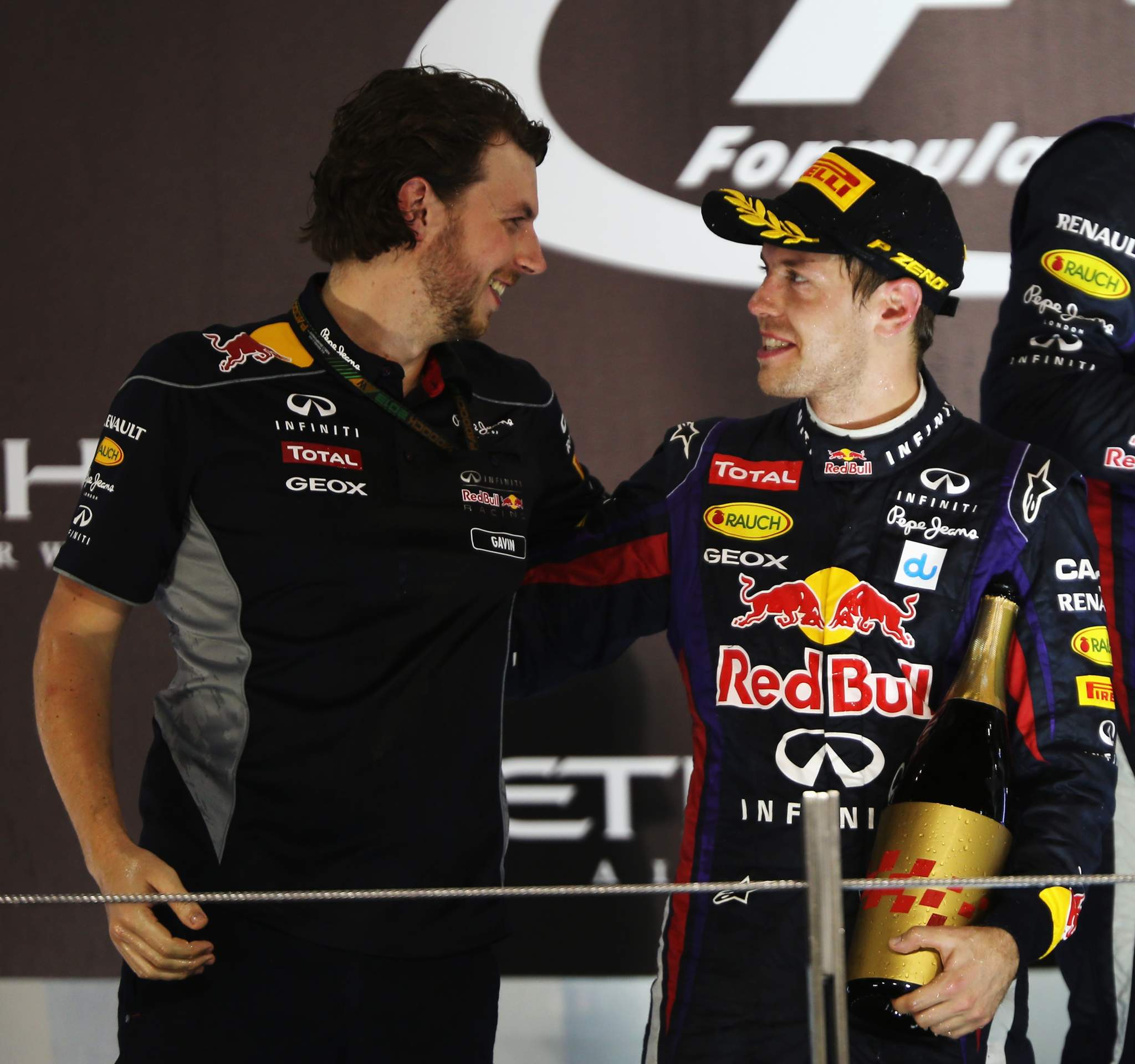 Gavin Ward with Sebastian Vettel