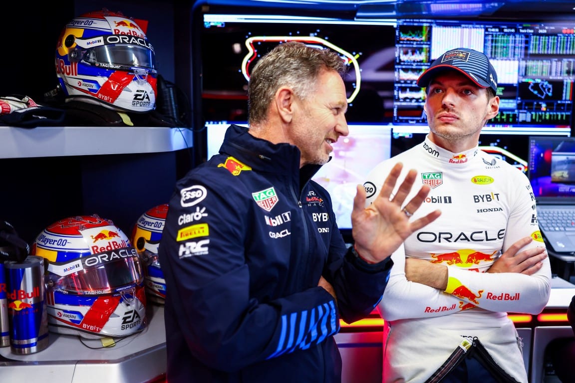 Christian Horner and Max Verstappen, Red Bull, F1