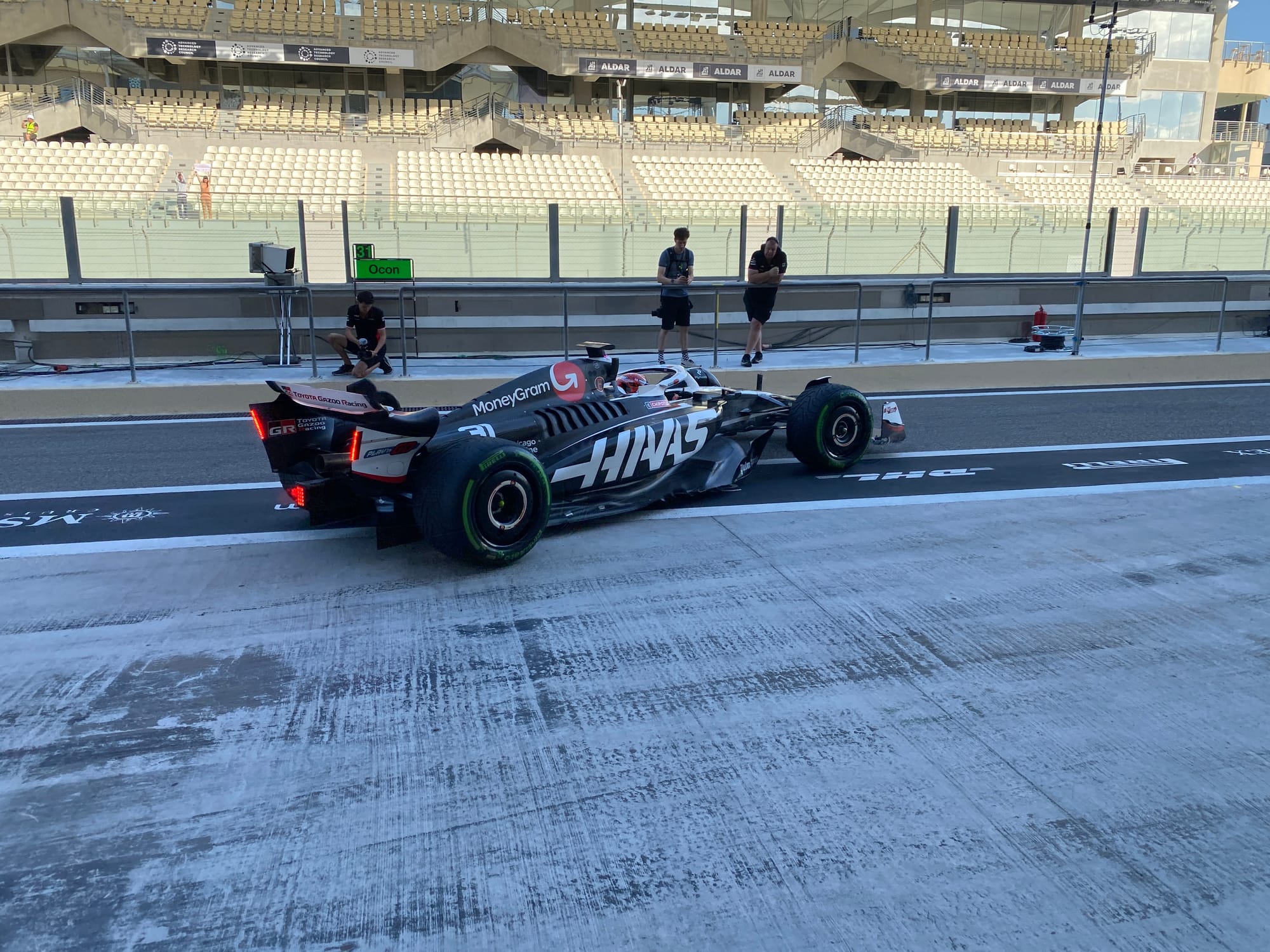 Esteban Ocon Haas Abu Dhabi F1 test 2024