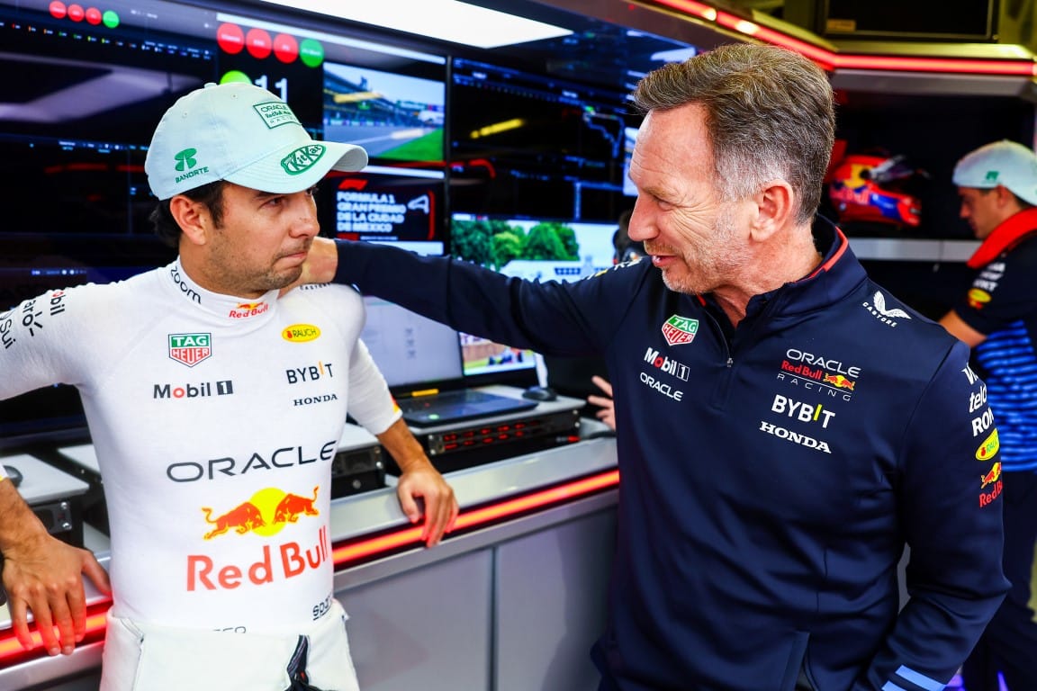 Sergio Perez and Christian Horner, Red Bull, F1