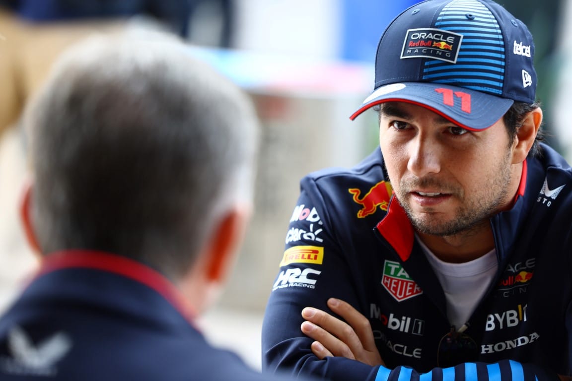 Christian Horner and Sergio Perez, Red Bull, F1