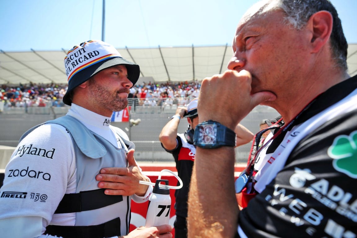 Valtteri Bottas and Fred Vasseur, Alfa Romeo, F1