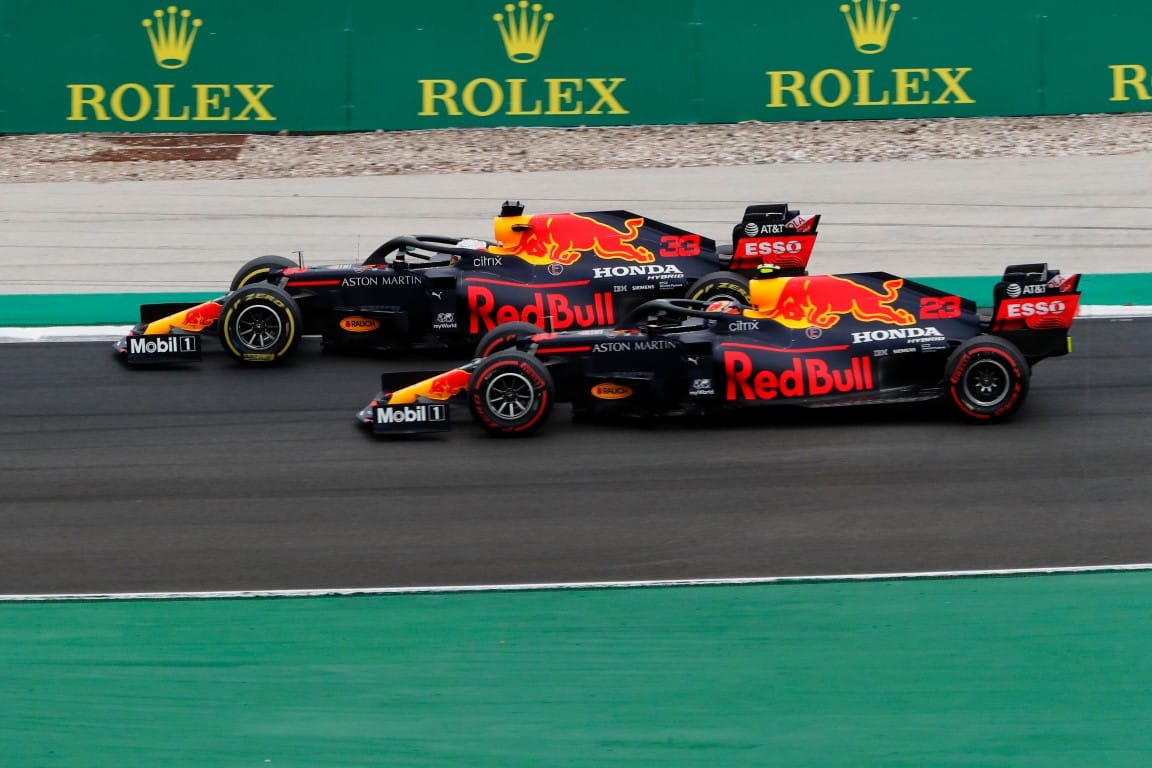 Max Verstappen and Alex Albon, Red Bull, F1