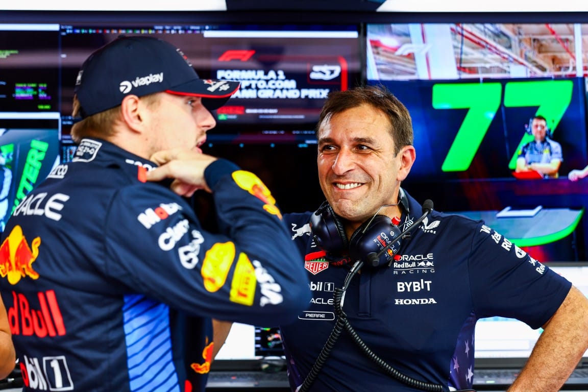 Max Verstappen and Pierre Wache, Red Bull, F1