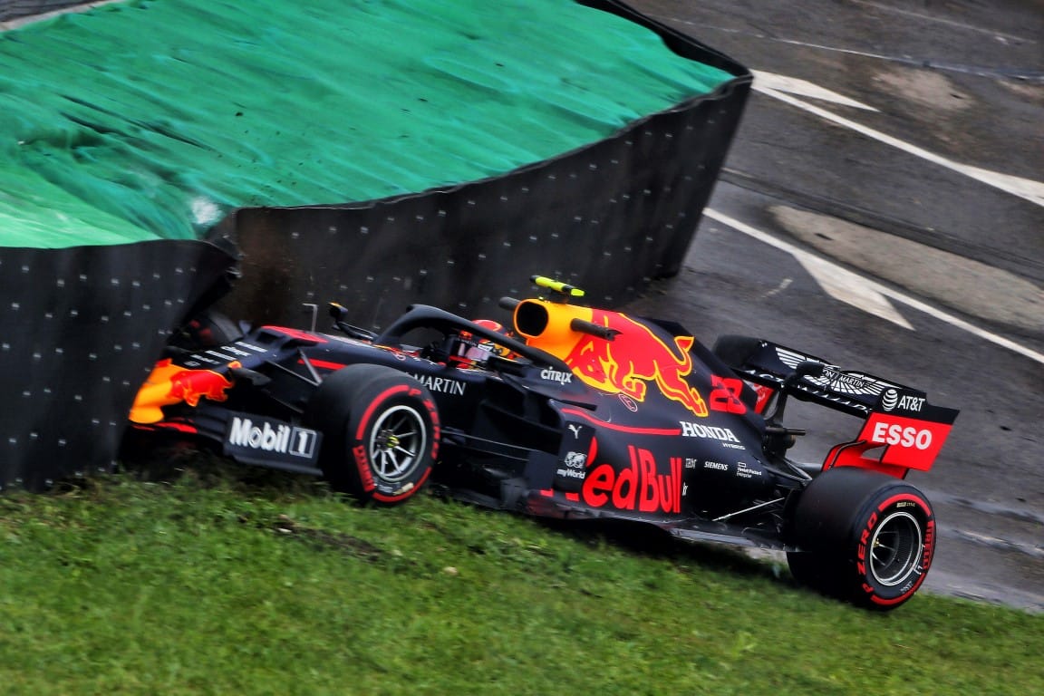 Alex Albon's crashed Red Bull, F1