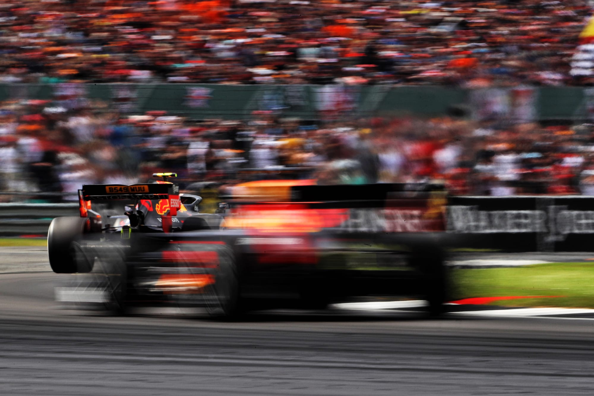 Pierre Gasly leads Max Verstappen, 2019 British GP, F1