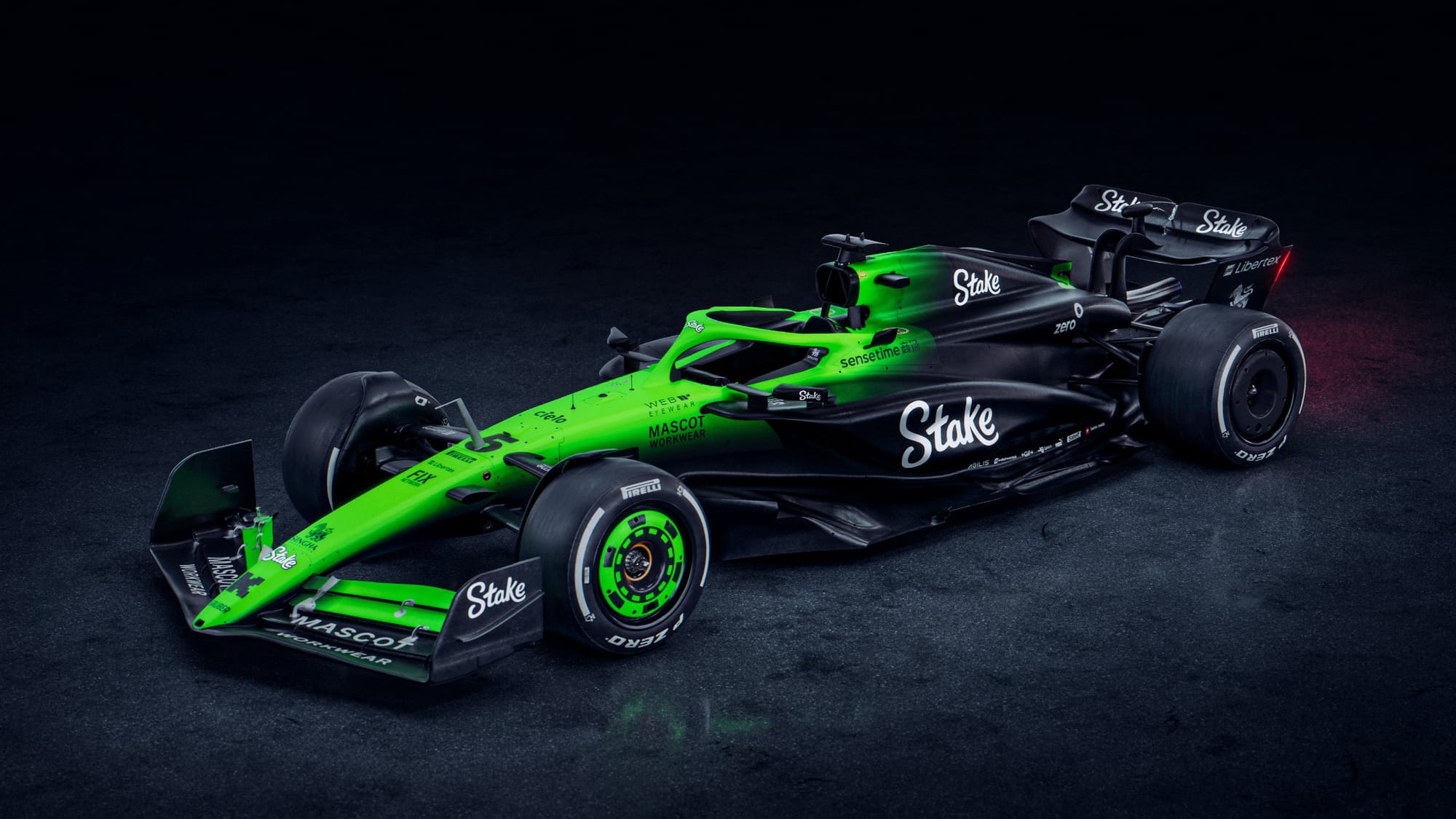 Green Sauber 2024 F1 car