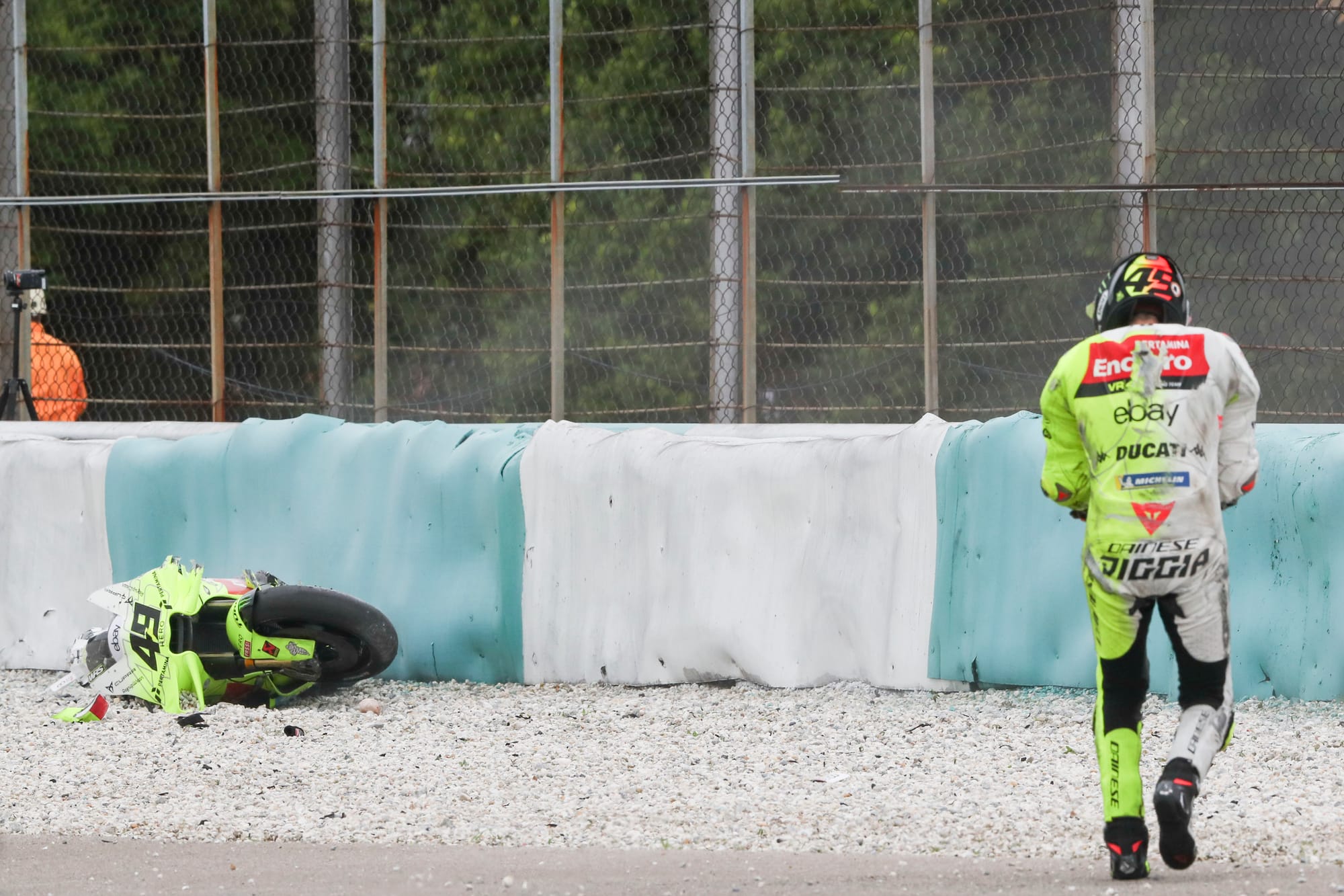 Fabio di Giannantonio crash MotoGP test 2025