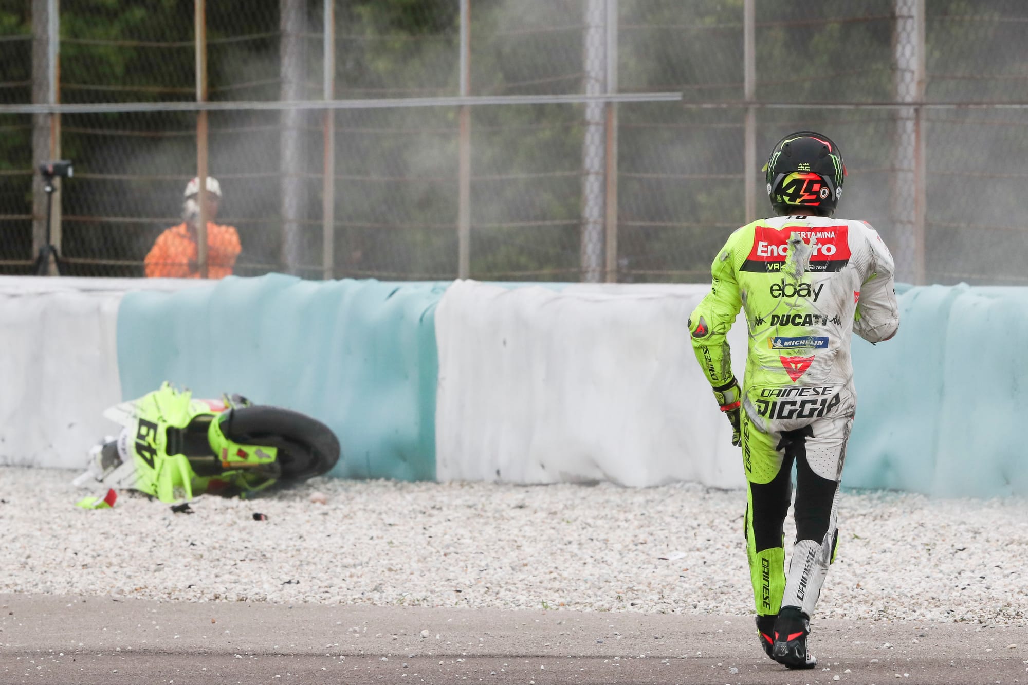 VR46's verdict on Di Giannantonio's costly celebration injury