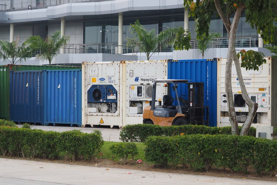 MotoGP paddock containers