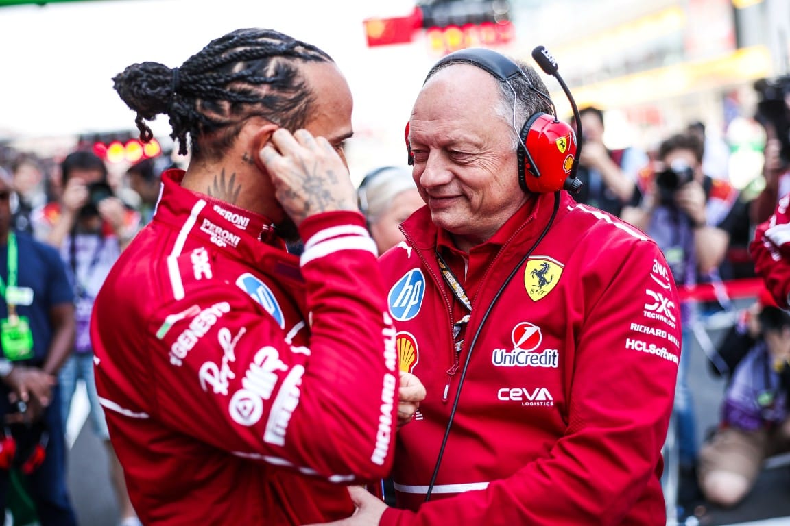 Lewis Hamilton and Fred Vasseur, Ferrari, F1