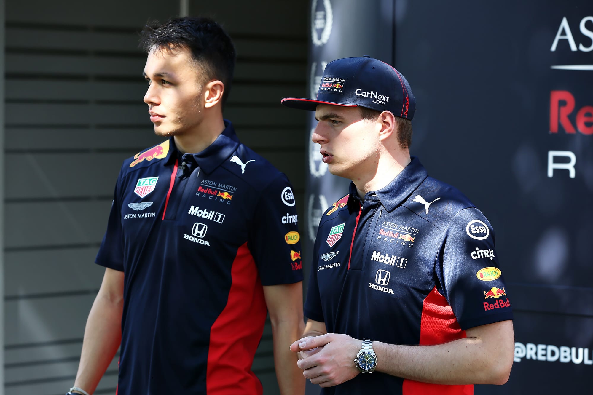 Alex Albon and Max Verstappen, Red Bull, F1