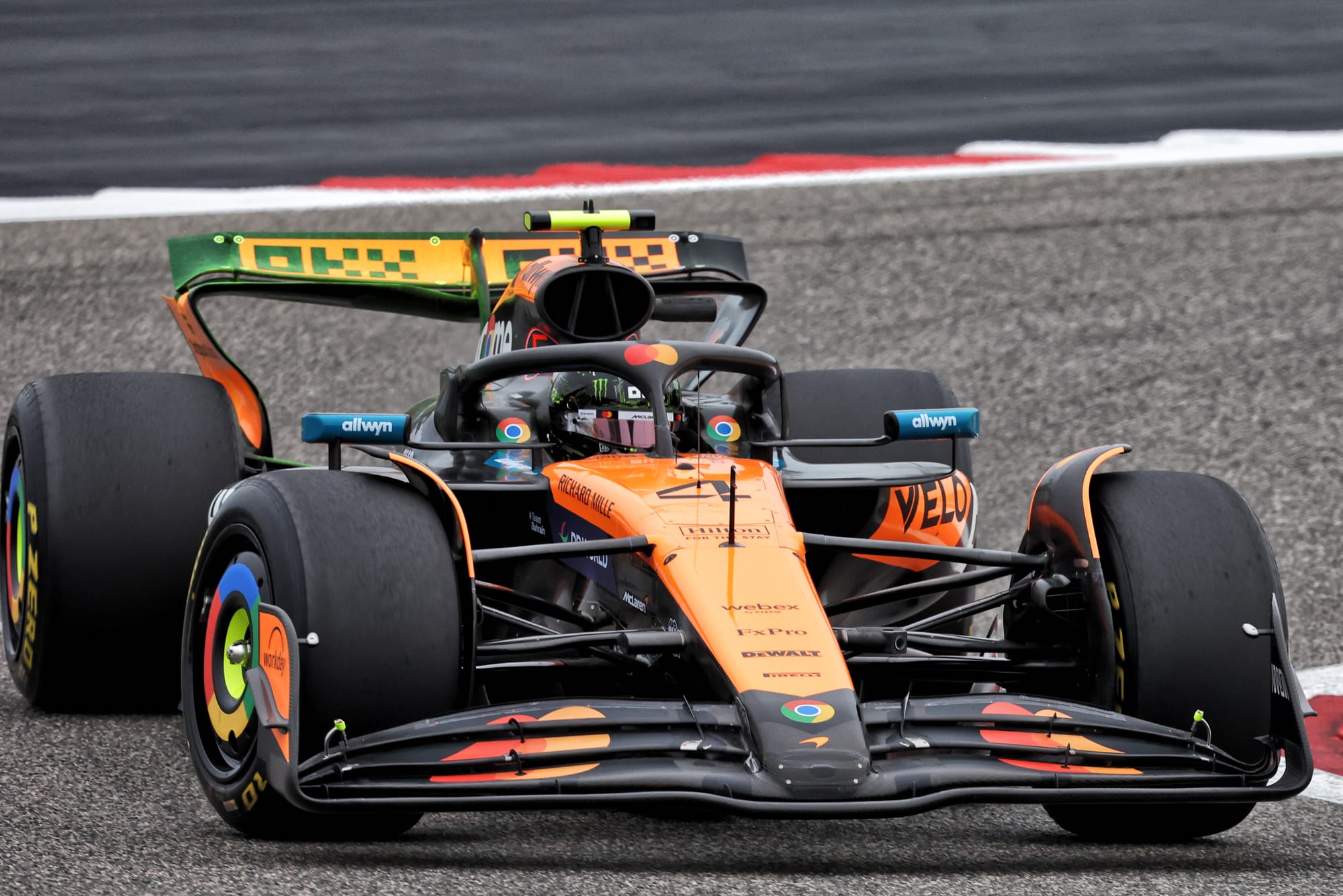 Lando Norris McLaren Bahrain F1 testing 2025