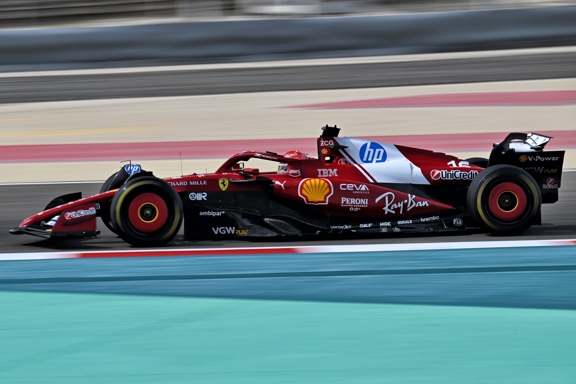 Charles Leclerc Ferrari Bahrain F1 testing 2025