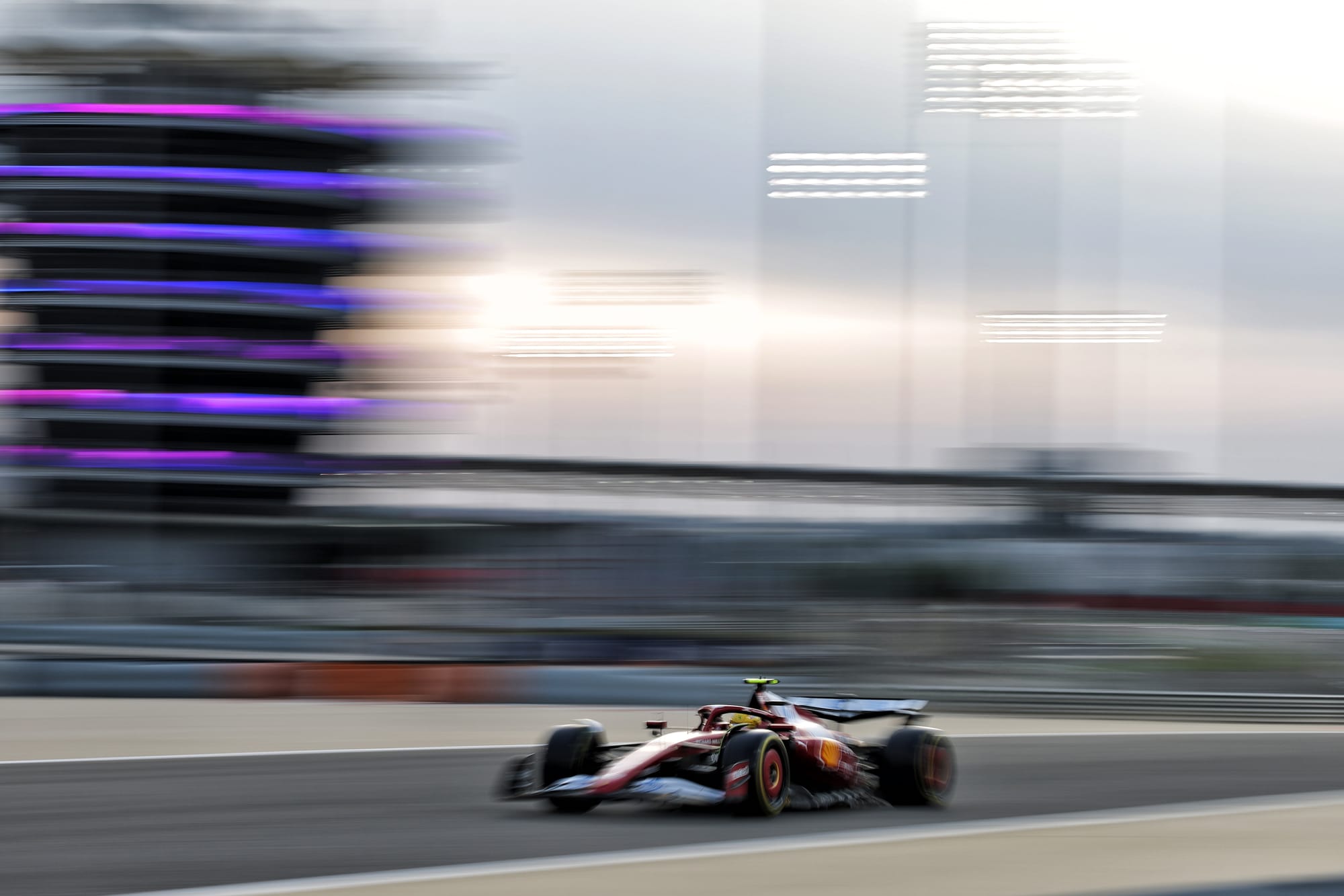 Lewis Hamilton Ferrari Bahrain F1 testing 2025