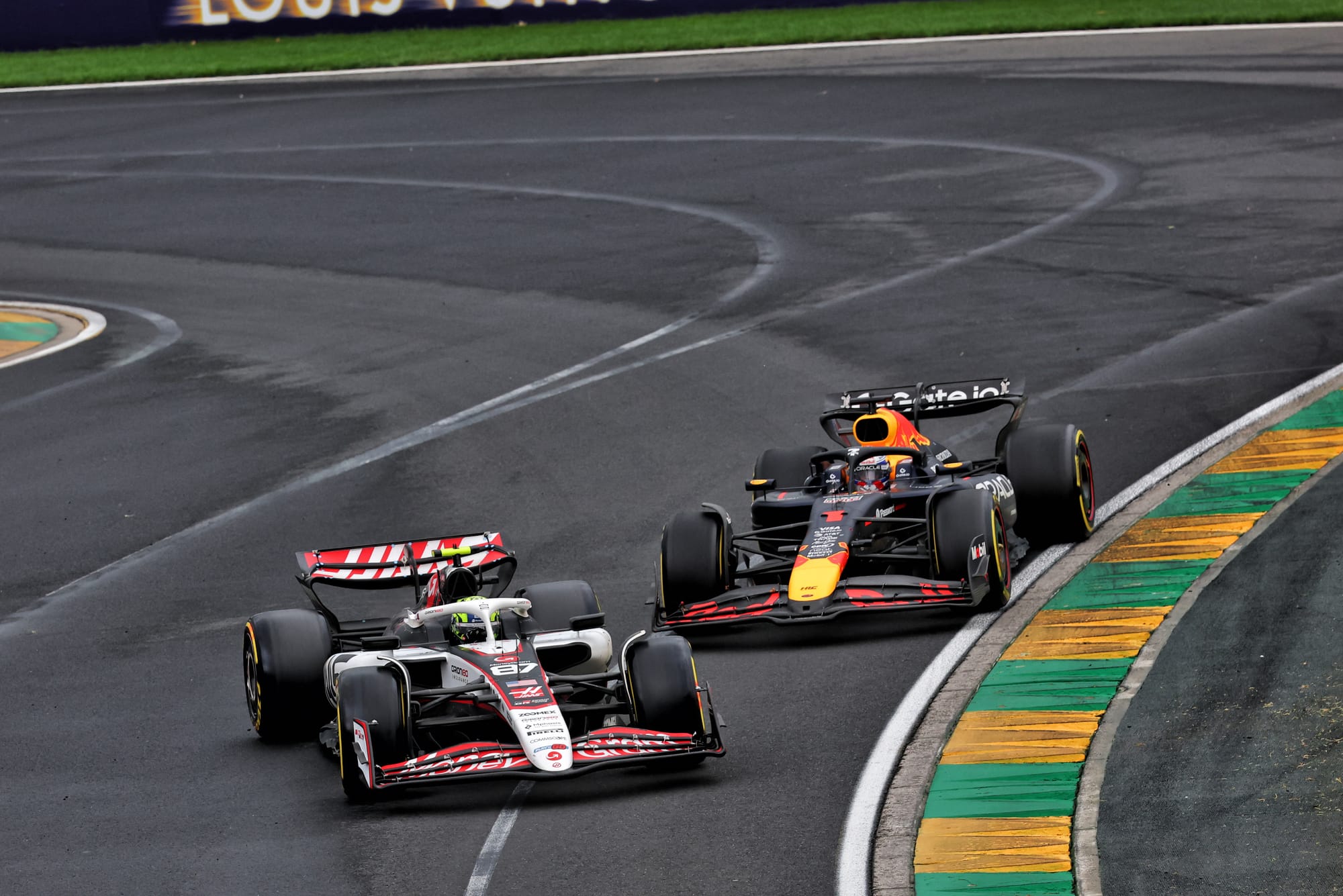 Ollie Bearman Haas Max Verstappen Red Bull Australian Grand Prix 2025