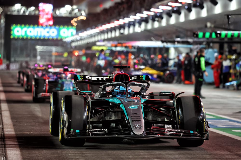 F1 2024 Las Vegas Grand Prix starting grid after penalty and pitlane start