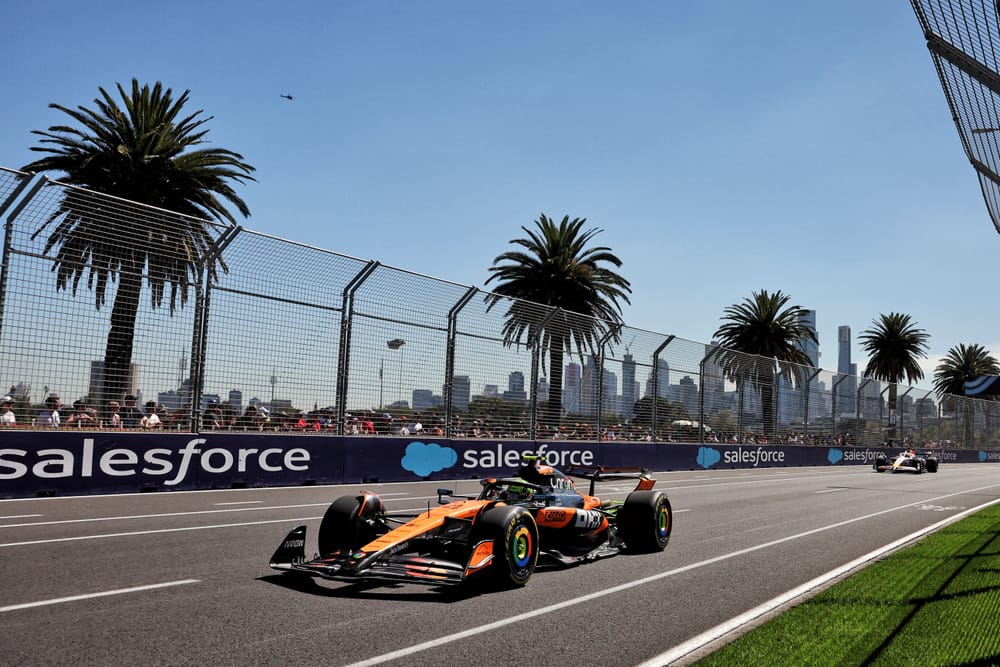 Norris leads Sainz in first 2025 F1 practice, big crash for Bearman