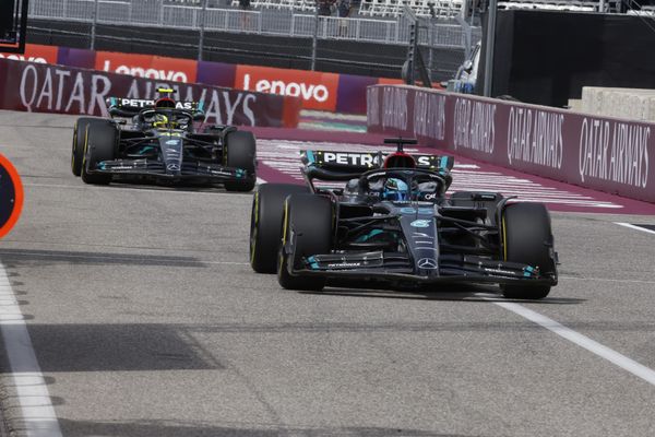 George Russell and Lewis Hamilton, Mercedes, F1