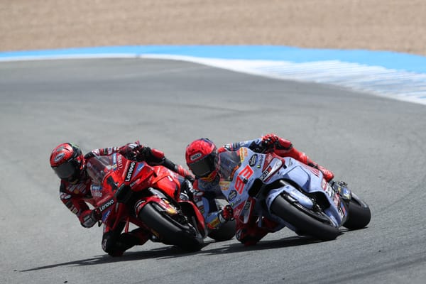 Bagnaia narrowly denies Marquez first Ducati MotoGP win in Jerez epic