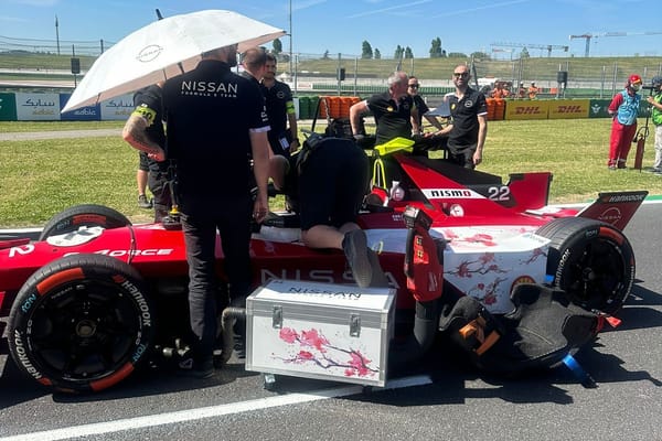 Oliver Rowland Nissan on Formula E Misano grid