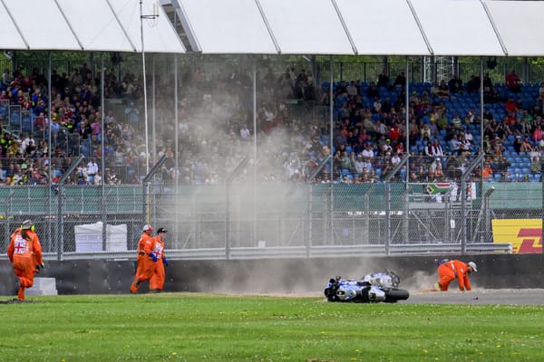 Trackhouse crash, British GP, MotoGP